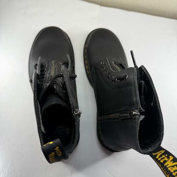 Dr. Martens docs 1460 front zipper boot pascal nappa smooth leather black zip - Picture 9 of 11